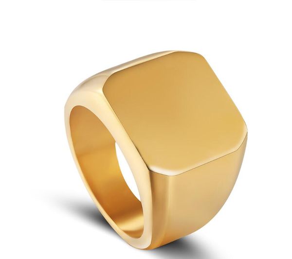 

beier men's ring fashion simple men ring solid polished stainless steel band biker signet ring us 7-14 3 colour, Silver