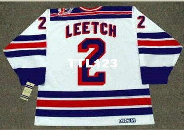

mens #2 brian leetch new york rangers ccm vintage retro home hockey jersey or custom any name or number retro jersey, Black;red