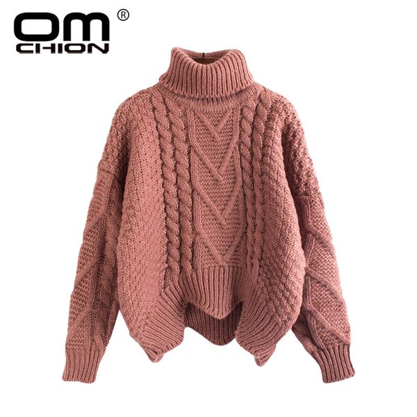 

omchion sueter mujer 2018 winter turtleneck long sleeve women sweaters and pullovers ugly oversized twist thicken pullover lmm69, White;black