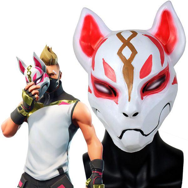 

grade cool game fox drift skin plastic mask cosplay halloween party masks props