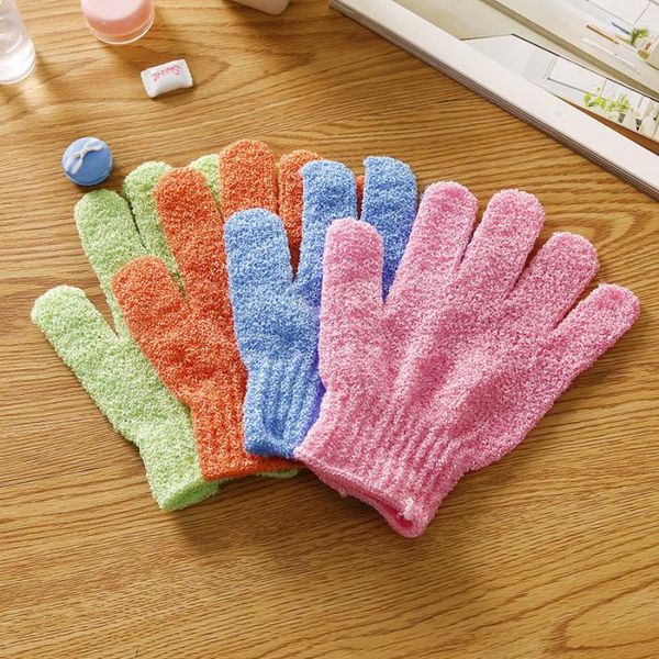 

shower gloves exfoliating wash skin spa bath gloves foam bath skid resistance body massage cleaning loofah scrubber