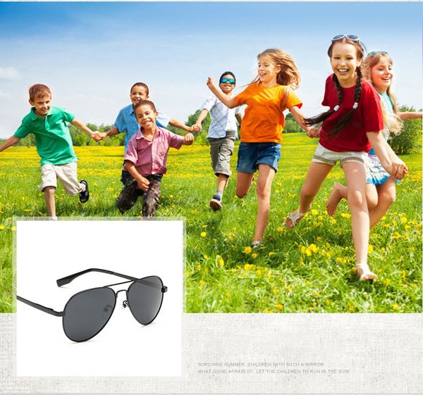 

wholesale with fashion kids lenses sunglasses metal cases and uv400 designer glasses eyewear brand frame children box dgbu, Slivery;brown