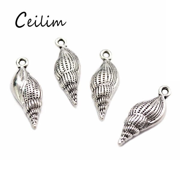

ocean small cute animal conch & shell & starfish pendants charms for jewelry making retro accessories items diy fashion jewelry 2018, Bronze;silver