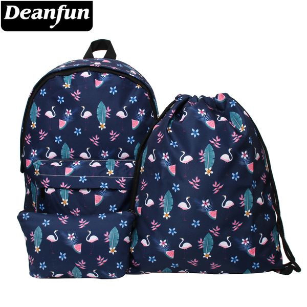 

deanfun waterproof school backpack women flamingo bookbag cute school bag for teenage girls kawaii knapsack