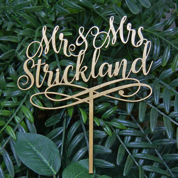 

custom name and date wedding cake er,acrylic mirror gold cake ers wedding decoration casamento personalized er