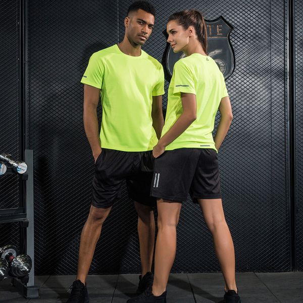 

ick reflective compression clothing jogging suit for women and men quick dry sports set gym fitness clothing men workout, Black;blue