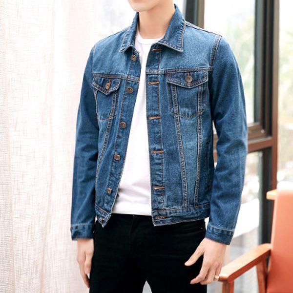 

new autumn winter fashion denim jackets men jeans slim fit mens jackets and coats casual bomber plus size jacket men quality, Black;brown