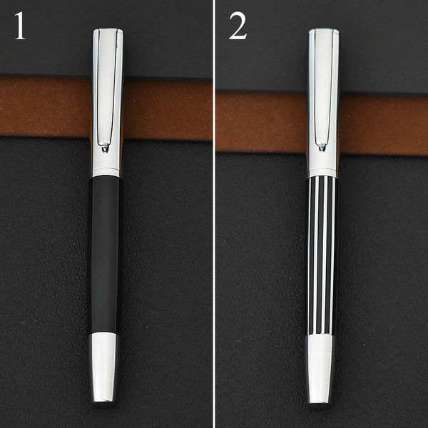 

student vintage simple style stripe jinhao brand mteal fountain pen silver cilp canetas for calligraphy writing 4545