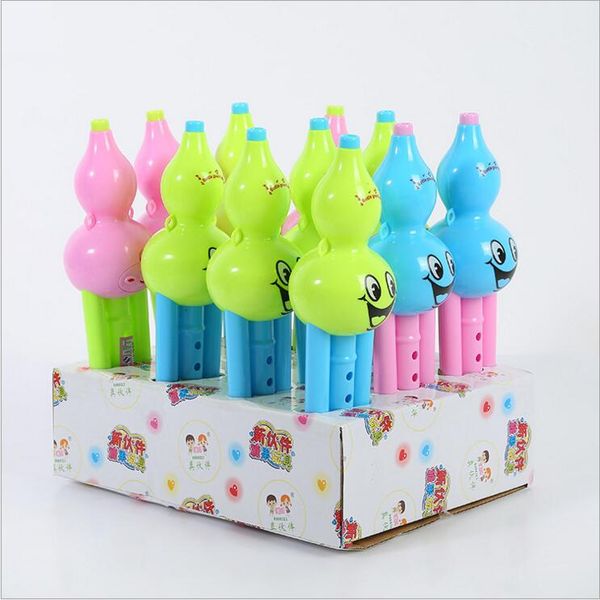 Frete grátis 12 Crianças Hulusi Mini Boca Dos Desenhos Animados soprando brinquedo criança Clarinete Dos Desenhos Animados Smiley face Hulusi Promocional brinquedos