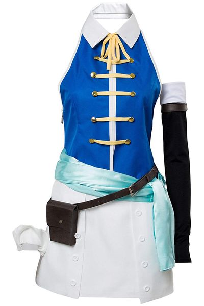 

women's fairy tail lucy heartfilia dress cosplay costume full suit, Black