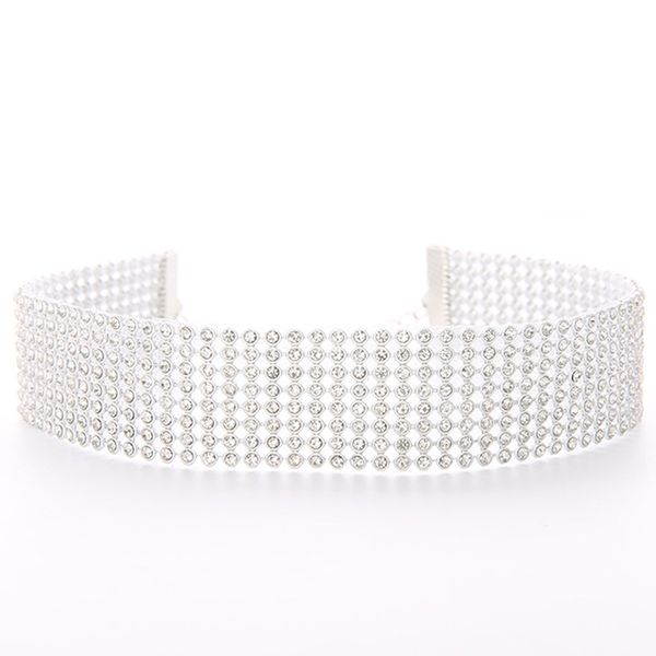 

Широкий Горный Хрусталь Chocker Заявление Ювелирные Изделия Женщины Рождественские