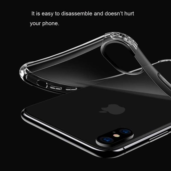

latest totu design for iphone xs case transparent airbag tpu phone case shockproof for iphone case guard with retail package