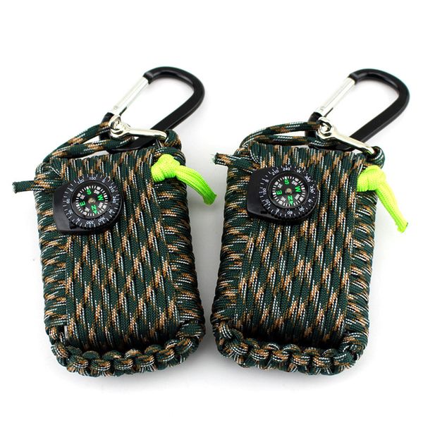 

without fire start 21 in1 multifunction outdoor fishing survival kit parachute cord first aid emergency survival tools