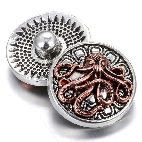 

snap jewelry new vintage metal 18mm buttons animal ocs snap fit snap bracelet for women men, Bronze;silver