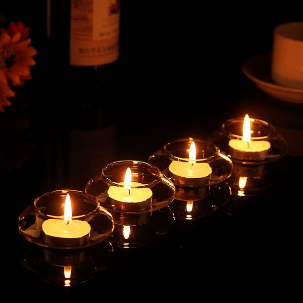 

retro glass hanging candle light candle holders floating water candlestick wedding party home decor transparent candle stand