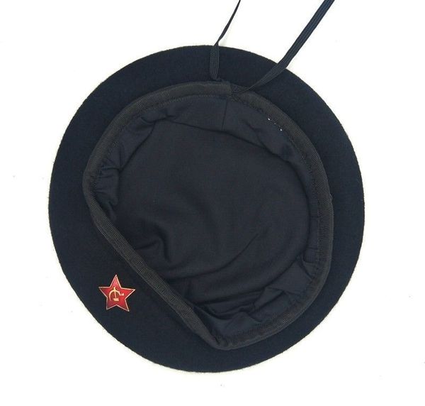 

soviet cap army border guard ussr wool beret hat in sizes - world store, Black;white