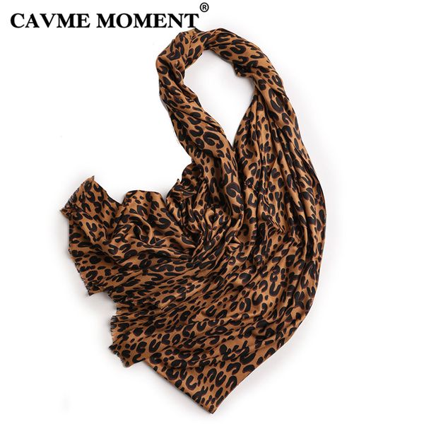 

cavme 100% modal cotton leopard scarf for women femme ladies scarves wraps shawls 85*200cm 155g
