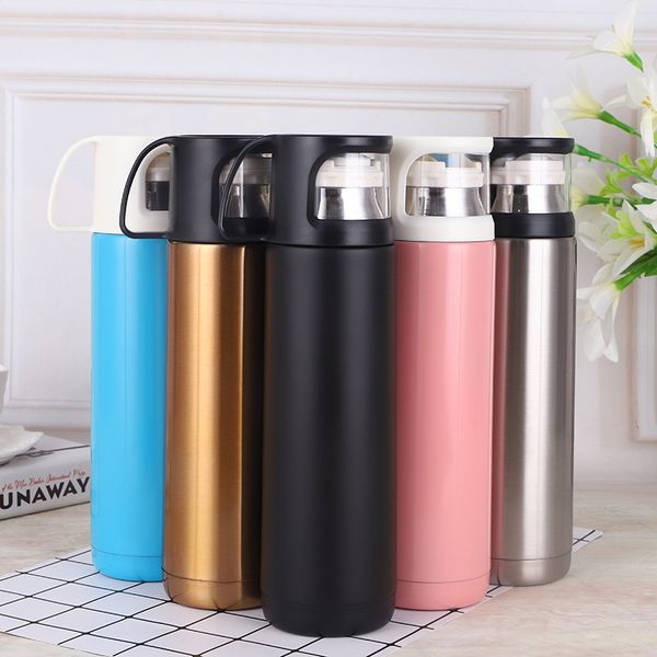 

bullet vacuum cup insulated double wall 304 stainless steel mugs straight cup business water bottles with transparency lid