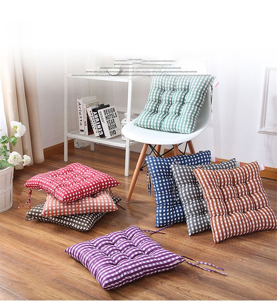 Bulk 40 40cm Tartan Dining Garden Patio Chair Seat Pad Household