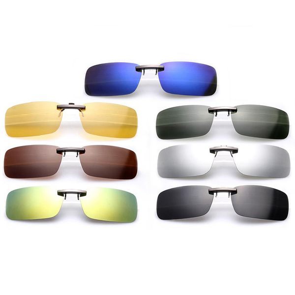 

50pc new men 039 women 039 ungla e polarized len clip on flip up clip on ungla e night vi ion goggle gla e clip 10color