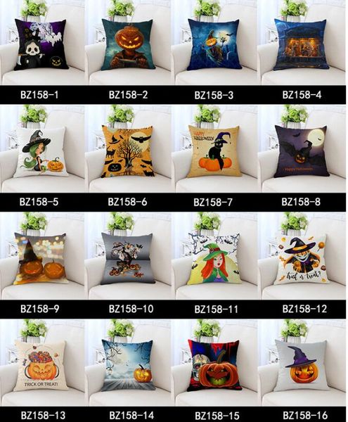 Halloween Gruseliges Muster Sitzkissenbezug Home Office Sofa Quadratischer Kissenbezug Weihnachten Dekorative Kissenbezüge Kissenbezüge 45*45cm