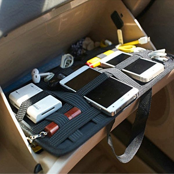 

portable digital accessories travel storage bag elastic storage plate notmouse mobile cable headset charger organization