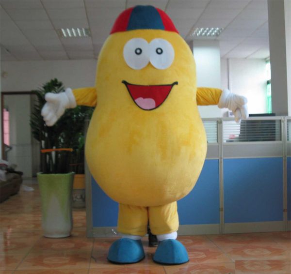 

2018 an peanut mascot costume for to wear, Red;yellow