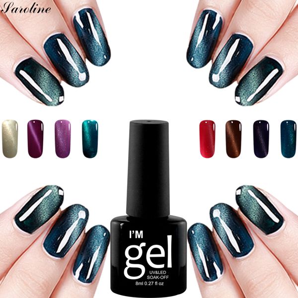 

verntion french magnet cat eyes summer uv gel semi permanent long lasting gel uv lamp lucky color hybrid nail polish art, Red;pink