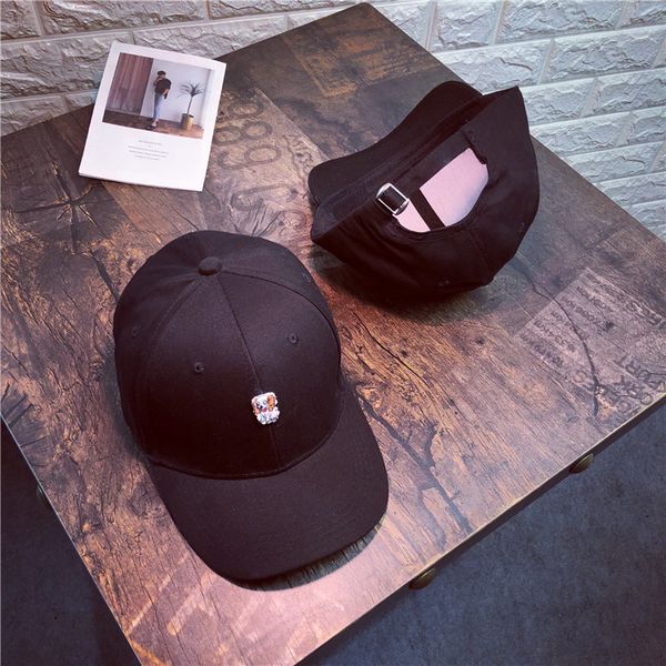 

new 2018 baseball cap personalized cartoon patch korean sunshade cap leisure couples curvy adjustable ing, Blue;gray