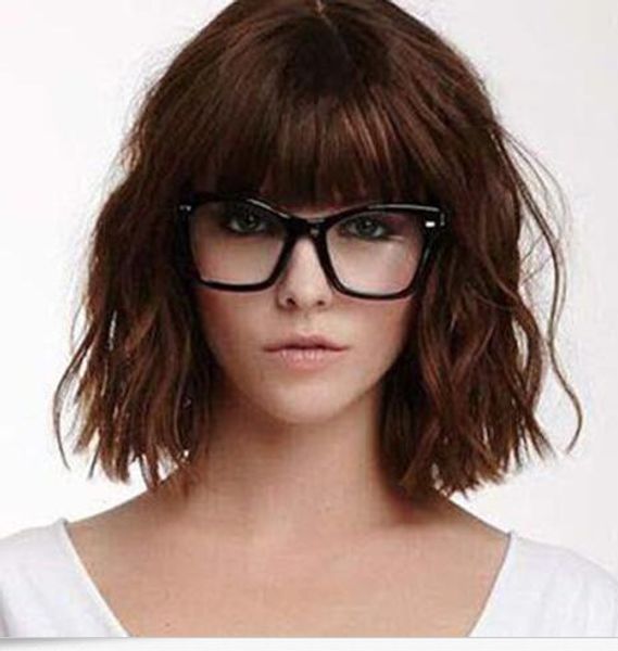Sweet Synthetic Fluffy Wavy Short Capless Brown Women S Wig Hair