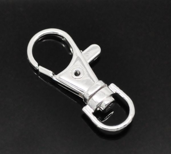 

Zinc metal alloy Key Chains Key Rings Lobster clasp Silver color 3.9cm(1 4/8") x 16.0mm( 5/8"), 3 PCs 2018new