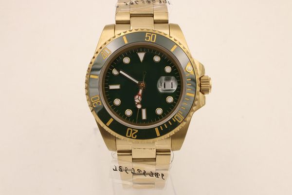

fashion men watch automatic 41mm day date big black face mechanics men's watches original 18k gold stainless steel clasp, Slivery;brown