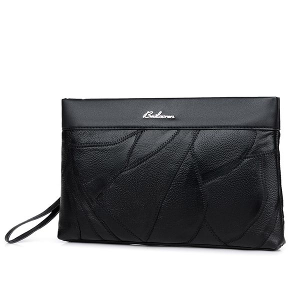 Black Wrist Handbag Tasche Women Pouch Mannen Business Herren Clutch Bags Bag Leer Wholesale Man Working Tassen Envelope Purse Clutches Men Luxury XwkOn0P8