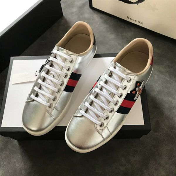 

The trend of 2018 mall dog embroidered mall leather white hoe flat women men lover 039 ca ual jogging board hoe neaker