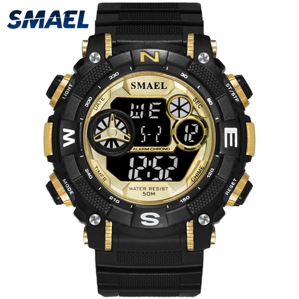 

led digital army watches smael men watch digital relogio sport watches waterproof1317 men digital wristwatches, Slivery;brown