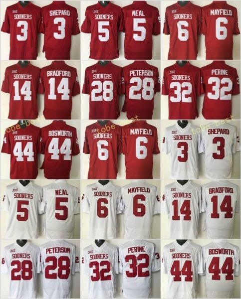 

Oklahoma Sooners 28 Adrian Peterson 32 Samaje Perine 14 Sam Bradford 6 Baker Mayfield 3 Sterling Shepard 5 Durron Neal 44 Brian Bosworth