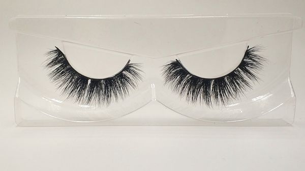 

3d mink false eyelashes 100% mink fur long thick hand-made reusable eyelashes natural 1 pair pack mtl095