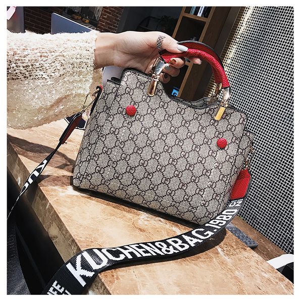 

2018 new fashion tote bags letters messenger bags wide strap shoulder bags bolsa feminina color yige /9
