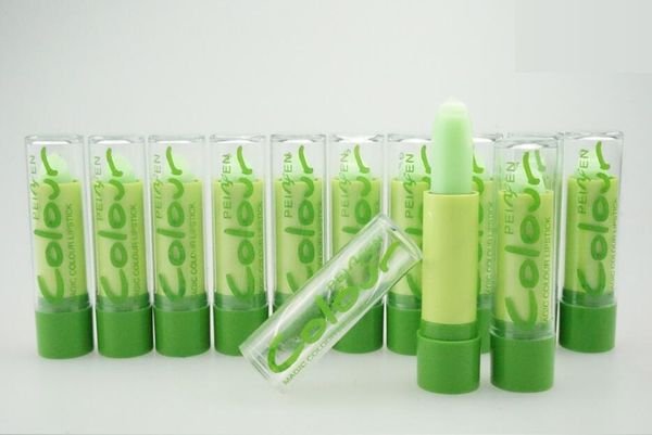 Venda quente Mulheres Maquiagem Cosméticos Magia Cheiro Fruity Hidratante Lip Balm Cor Verde Mudando Batom À Prova D 'Água