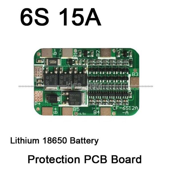 FreeShipping 6S 15A BMS Protection Pack Board для 6 пакетов Li-Ion Lithium 18650 Клетки аккумулятора