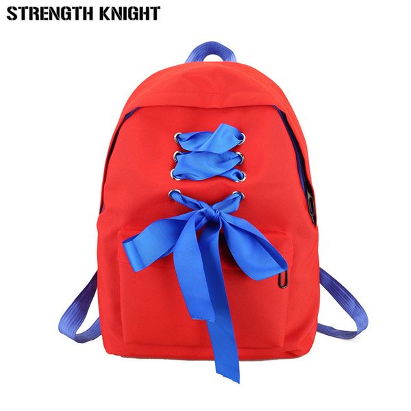 

korean version of the campus harajuku tide backpack hit color women canvas backpack school bag for teenager girls