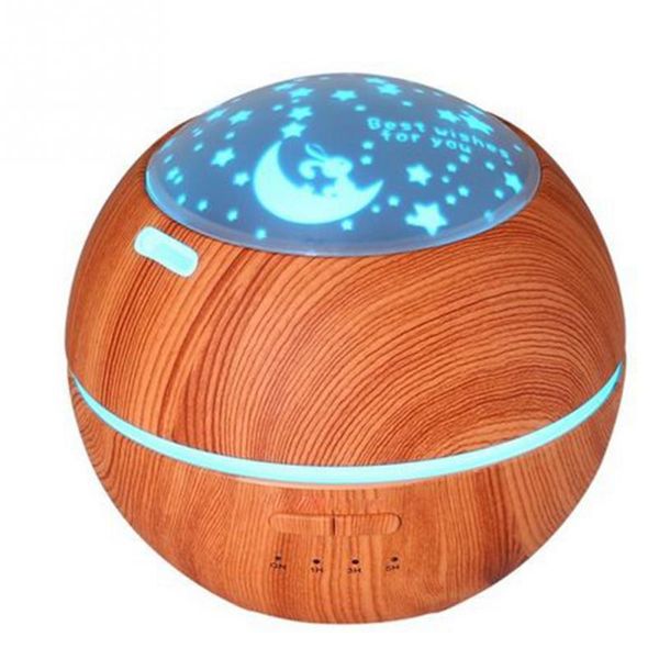 

creative aroma essential oil diffuser ultrasonic air humidifier with wood grain light shade led lights electric aroma