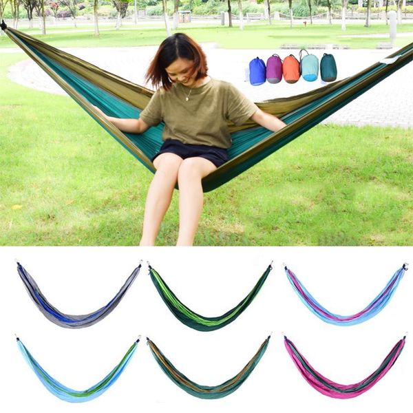 

high strength nylon parachute nylon fabric camping parachute hammock strong rope for camping hiking travel swing sleeping bed