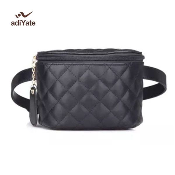

adiyate women's pu leather waist bag money belt waist pouch fanny pack women belt purse man fashion femal pacbolosa 365