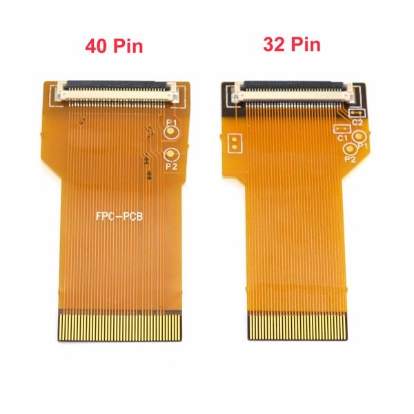 32pin 40pin diy backlight lcd fita ribbon cable destacado adaptador para GBA SP tela para Game Boy Advance DHL FEDEX EMS NAVIO LIVRE