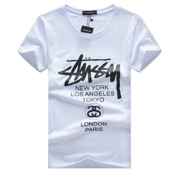 

новые мужские летние топы тис с коротким рукавом футболка человек, мужская футболка мужская марка мода шею футболка мужчины d101, White;black