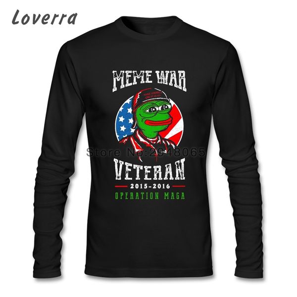 

cotton jersey tees shirts meme wars veteran t-shirt men o-neck hip hop plain brand clothing long sleeve fitness tshirt homme, White;black