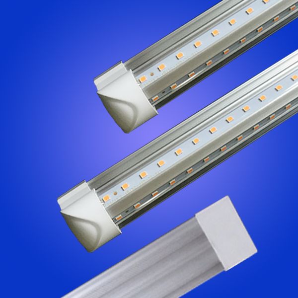 T8 5FT 45W V-förmige LED-Leuchtstoffröhre Double Glow 1.5m Integration für Kühlertür LED-Leuchtröhren AC 110-277V Transparente Abdeckung