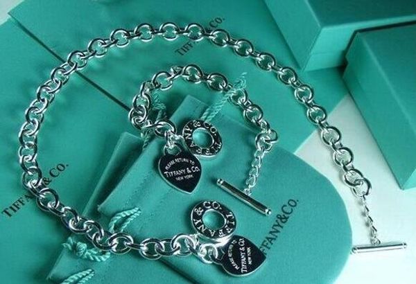 

Whole ale retail chri tma gift 925 ilver love necklace bracelet et 76