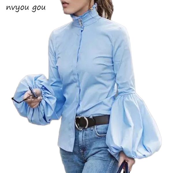 blusa azul mujer